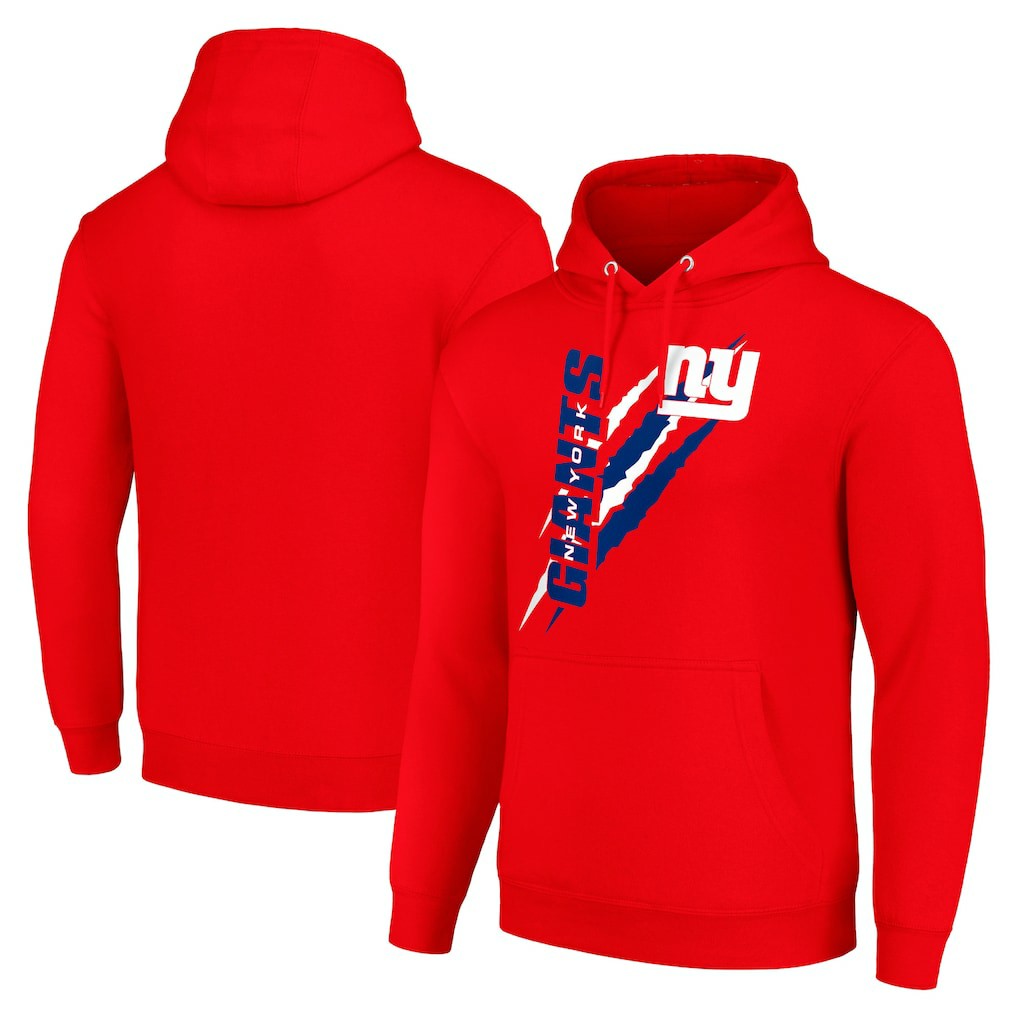 Starter Unisex Color Scratch Fleece Pullover Hoodie - New York Giants