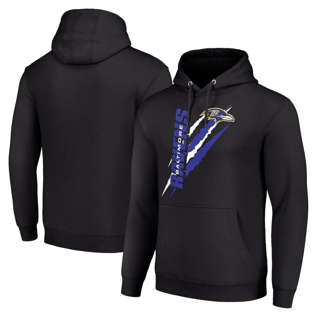 Starter Unisex Color Scratch Fleece Pullover Hoodie - Baltimore Ravens
