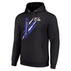 Starter Unisex Color Scratch Fleece Pullover Hoodie - Baltimore Ravens