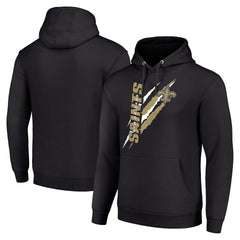 Starter Unisex Color Scratch Fleece Pullover Hoodie - New Orleans Saints