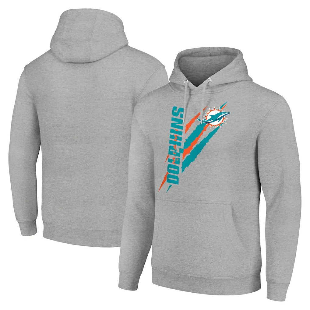 Starter Unisex Color Scratch Fleece Pullover Hoodie - Miami Dolphins