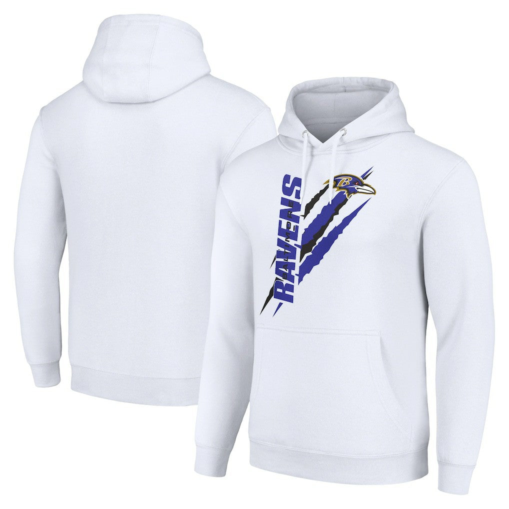Starter Unisex Color Scratch Fleece Pullover Hoodie - Baltimore Ravens