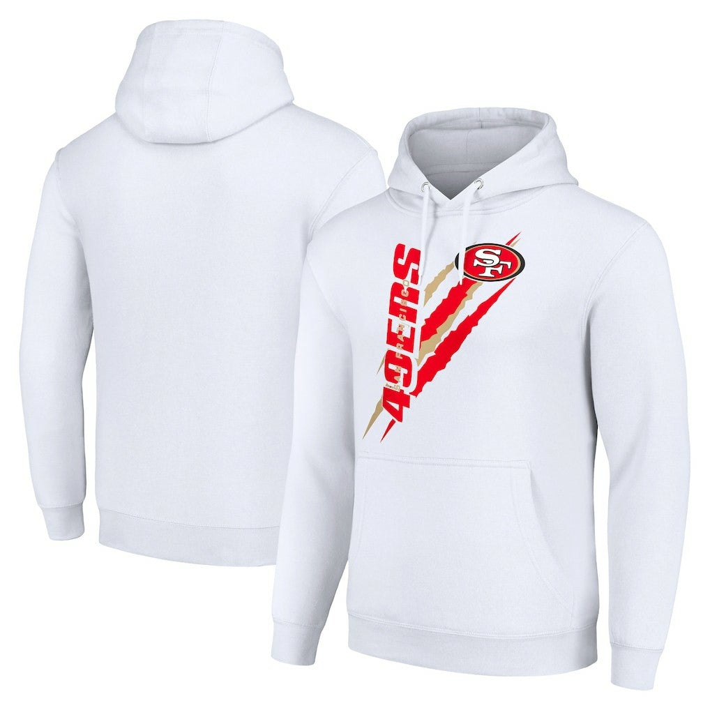 Starter Unisex Color Scratch Fleece Pullover Hoodie - San Francisco 49ers