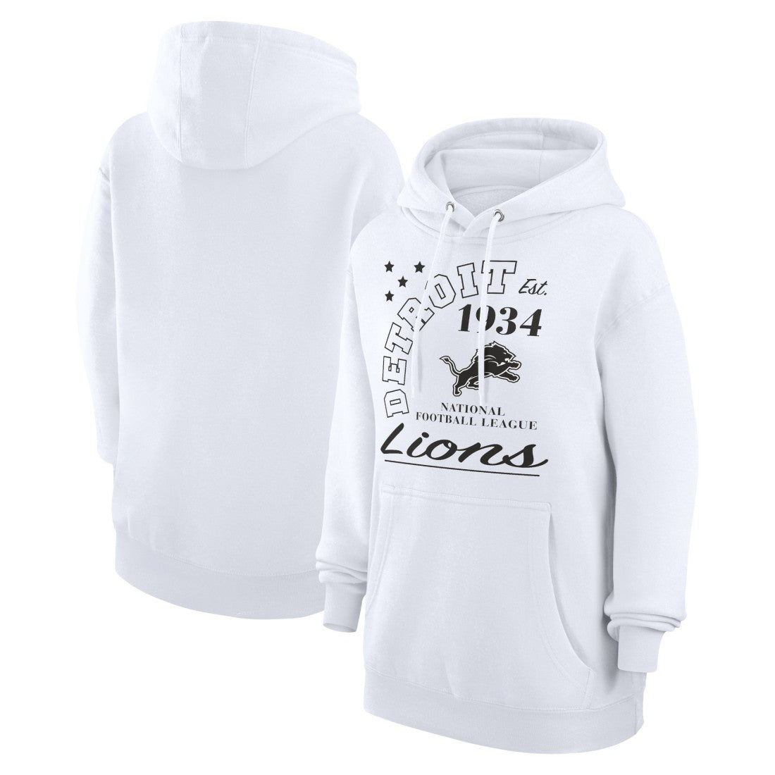 Starter Unisex Arch Team Fleece Pullover Hoodie - Detroit Lions