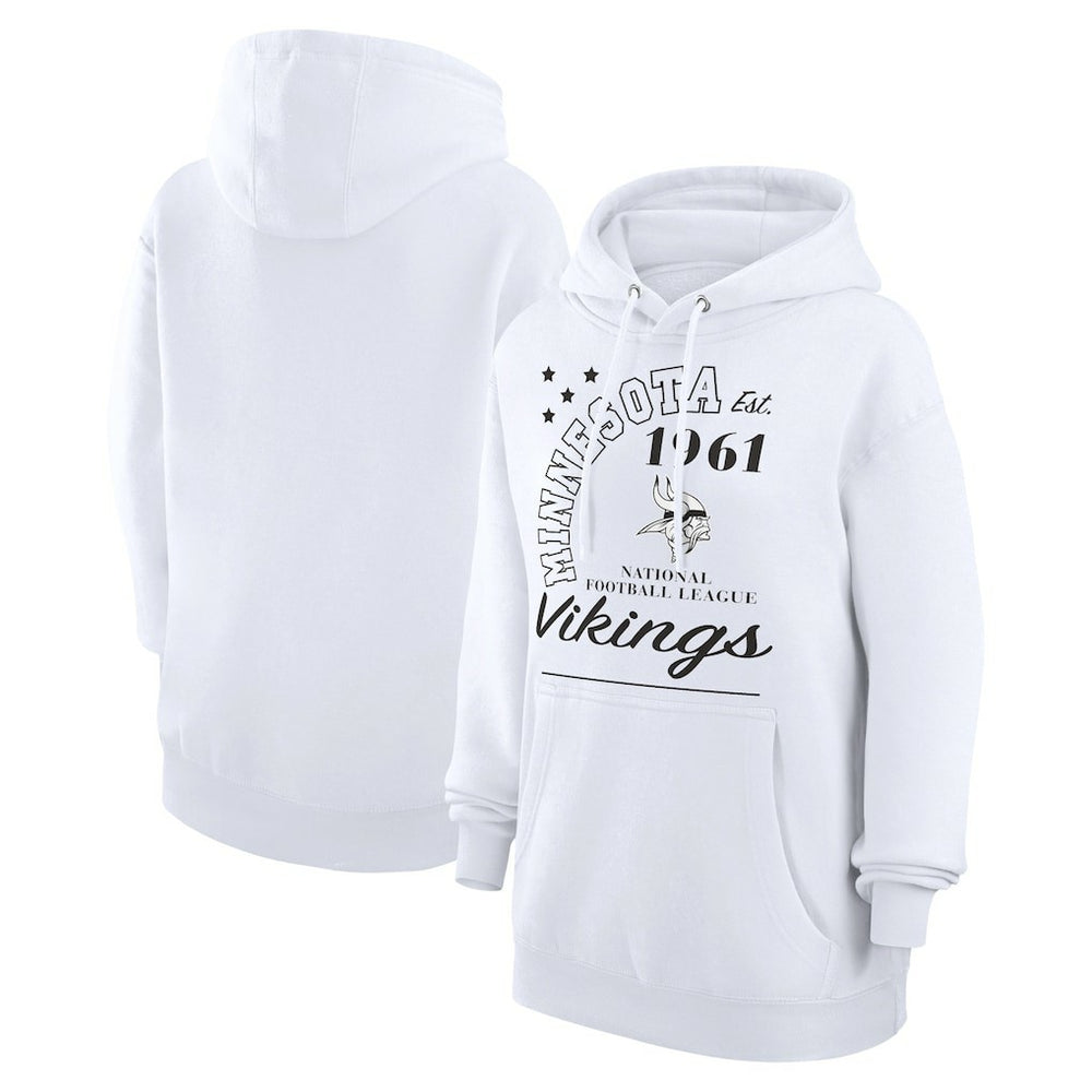 Starter Unisex Arch Team Fleece Pullover Hoodie - Minnesota Vikings
