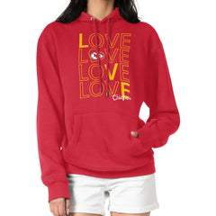 G-III 4Her by Carl Banks Women's Love Graphic Pullover Hoodie - Kansas City Chiefs