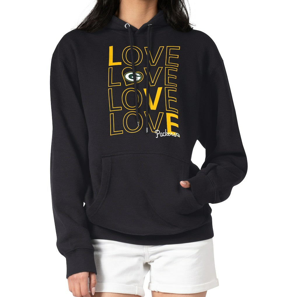 G-III 4Her by Carl Banks Women's Love Graphic Pullover Hoodie - Green Bay Packers