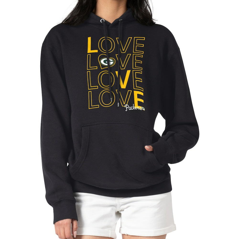 G-III 4Her by Carl Banks Women's Love Graphic Pullover Hoodie - Green Bay Packers