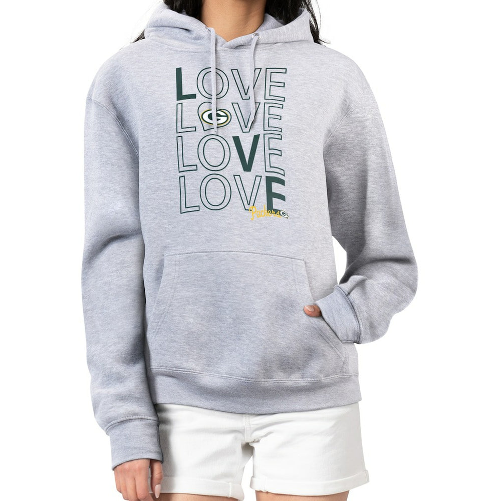 G-III 4Her by Carl Banks Women's Love Graphic Pullover Hoodie - Green Bay Packers