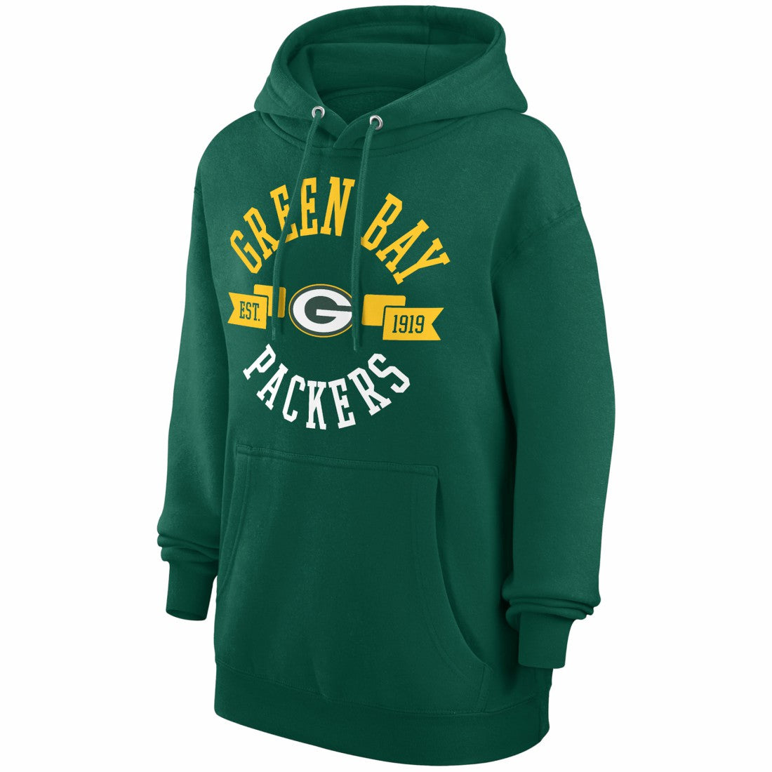 G-III 4Her by Carl Banks Women's City Graphic Team Fleece Pullover Hoodie - Green Bay Packers