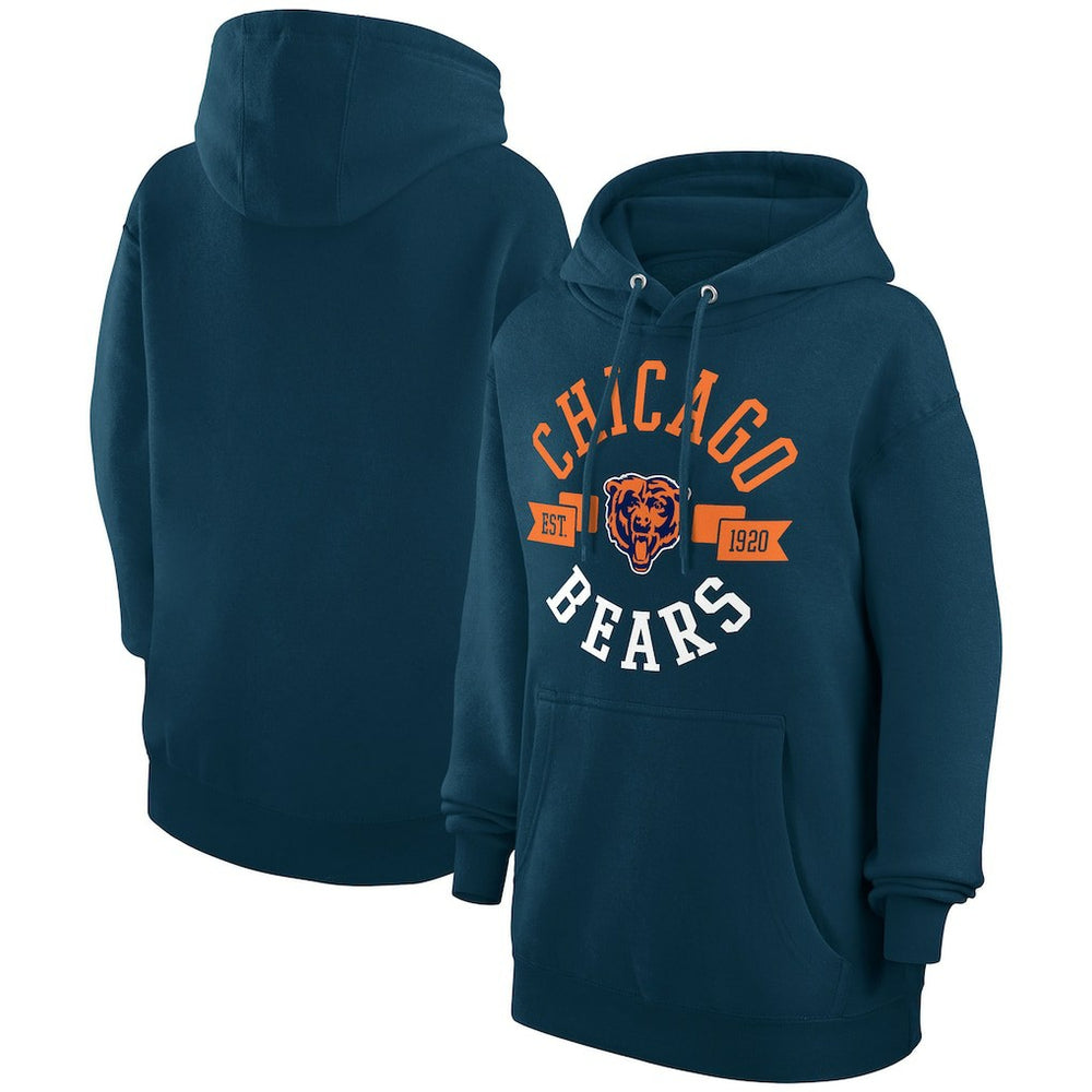 G-III 4Her by Carl Banks Women's City Graphic Team Fleece Pullover Hoodie - Chicago Bears