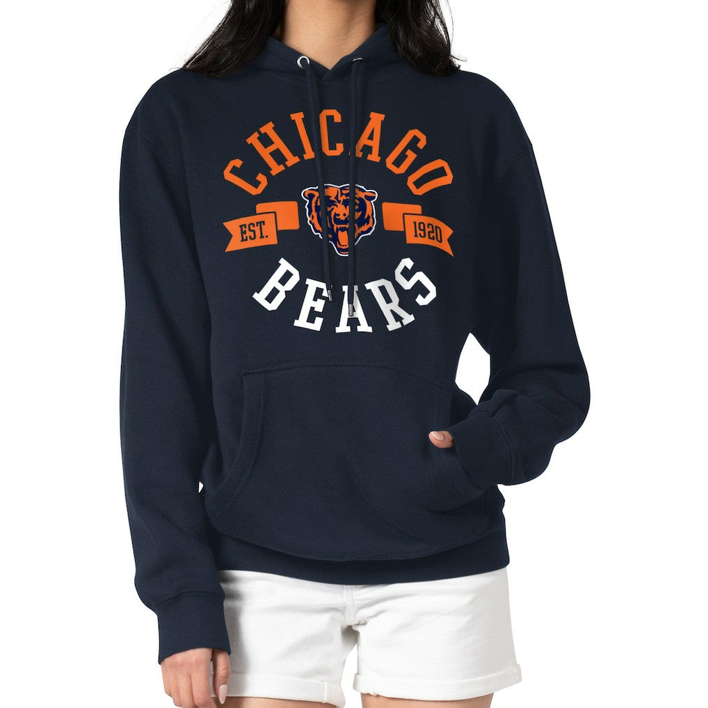 G-III 4Her by Carl Banks Women's City Graphic Team Fleece Pullover Hoodie - Chicago Bears
