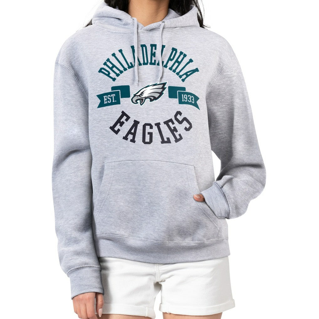 G-III 4Her by Carl Banks Women's City Graphic Team Fleece Pullover Hoodie - Philadelphia Eagles
