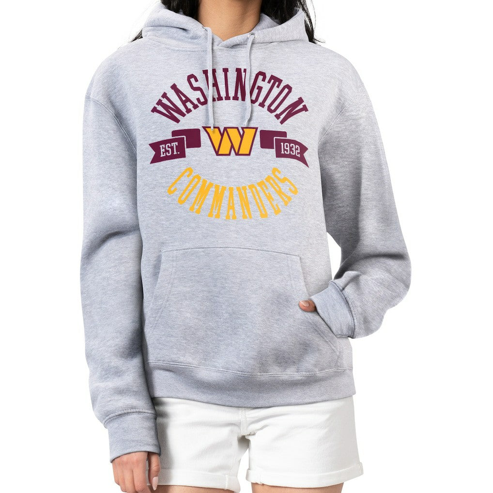 G-III 4Her by Carl Banks Women's City Graphic Team Fleece Pullover Hoodie - Washington Commanders