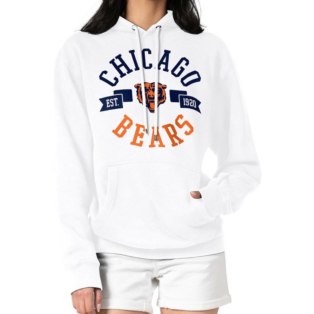 G-III 4Her by Carl Banks Women's City Graphic Team Fleece Pullover Hoodie - Chicago Bears