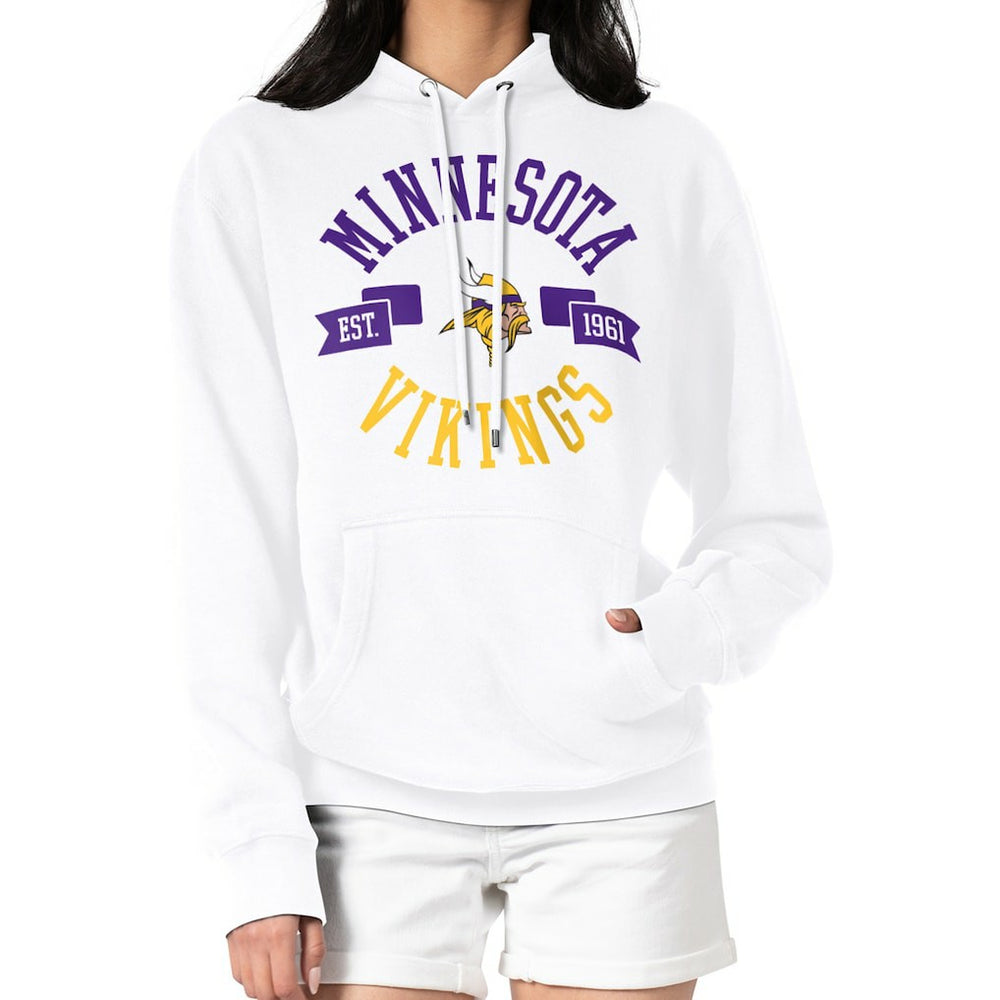 G-III 4Her by Carl Banks Women's City Graphic Team Fleece Pullover Hoodie - Minnesota Vikings