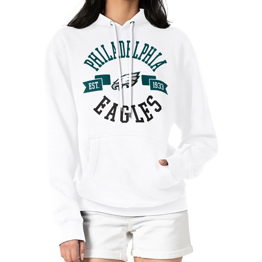 G-III 4Her by Carl Banks Women's City Graphic Team Fleece Pullover Hoodie - Philadelphia Eagles