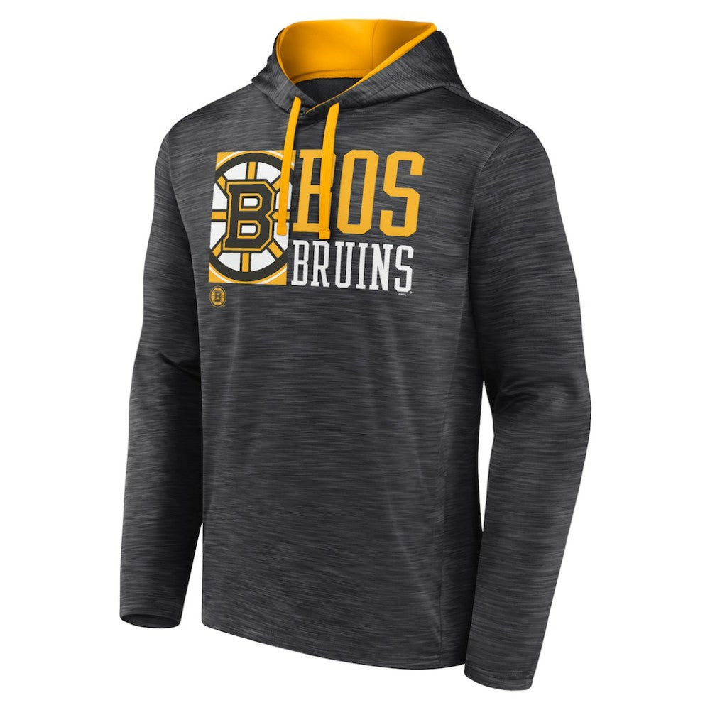 NHL Charcoal Boston Bruins Fanatics Never Quit Pullover Hoodie