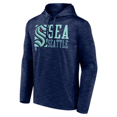 NHL Deep Sea Blue Seattle Kraken Fanatics Never Quit Pullover Hoodie