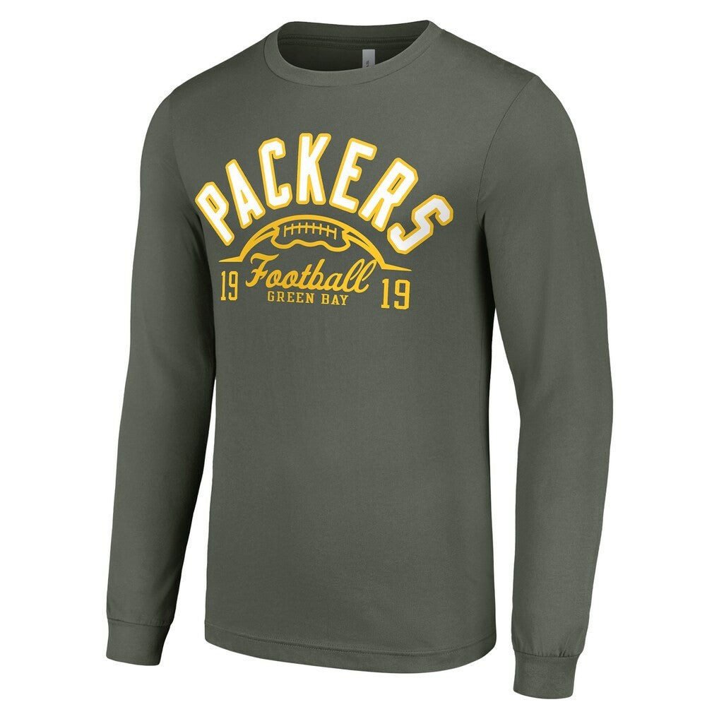 Starter Half Ball Team Long Sleeve T-Shirt - Green Bay Packers