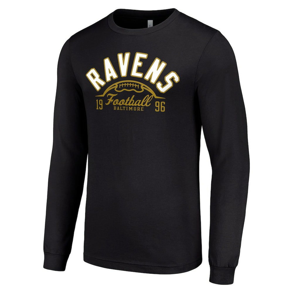Starter Half Ball Team Long Sleeve T-Shirt - Baltimore Ravens