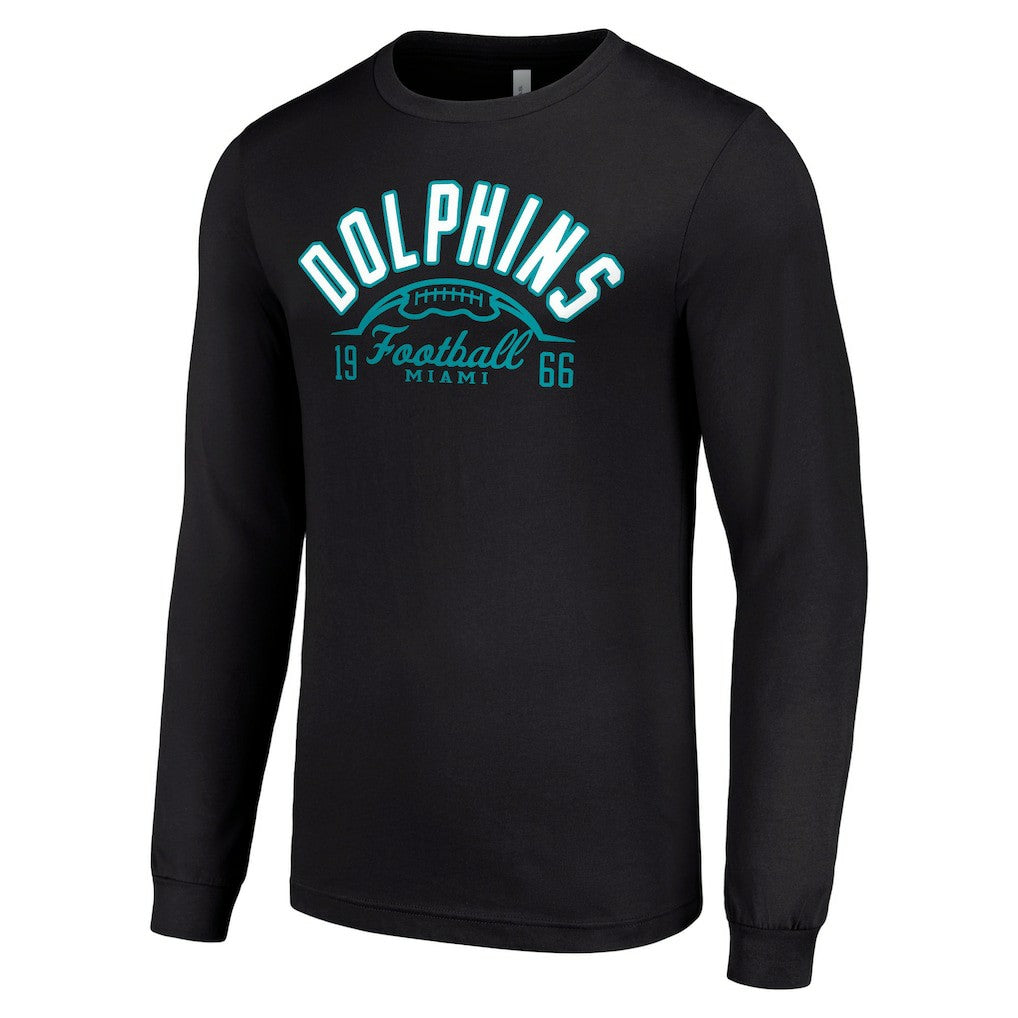 Starter Half Ball Team Long Sleeve T-Shirt - Miami Dolphins