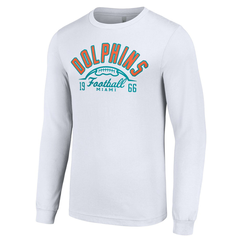 Starter Half Ball Team Long Sleeve T-Shirt - Miami Dolphins