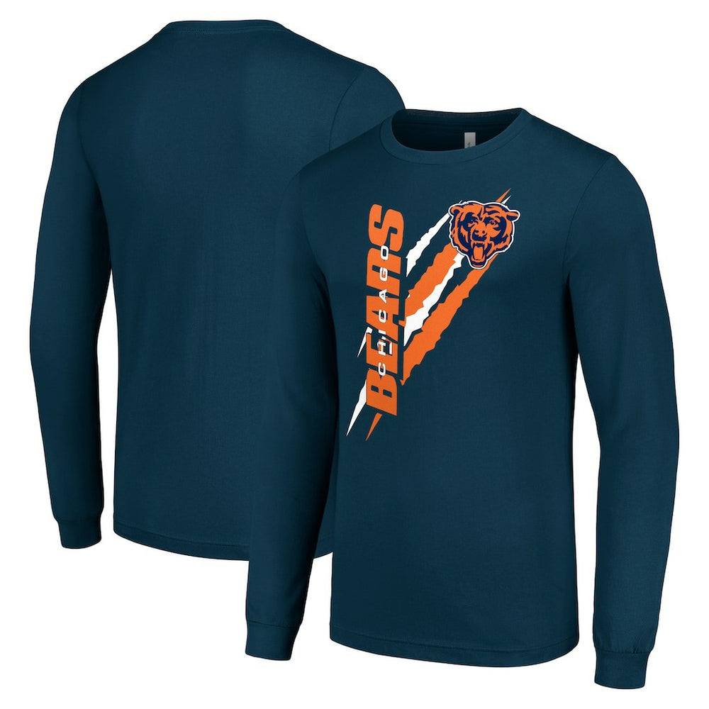 Starter Color Scratch Long Sleeve T-Shirt - Chicago Bears