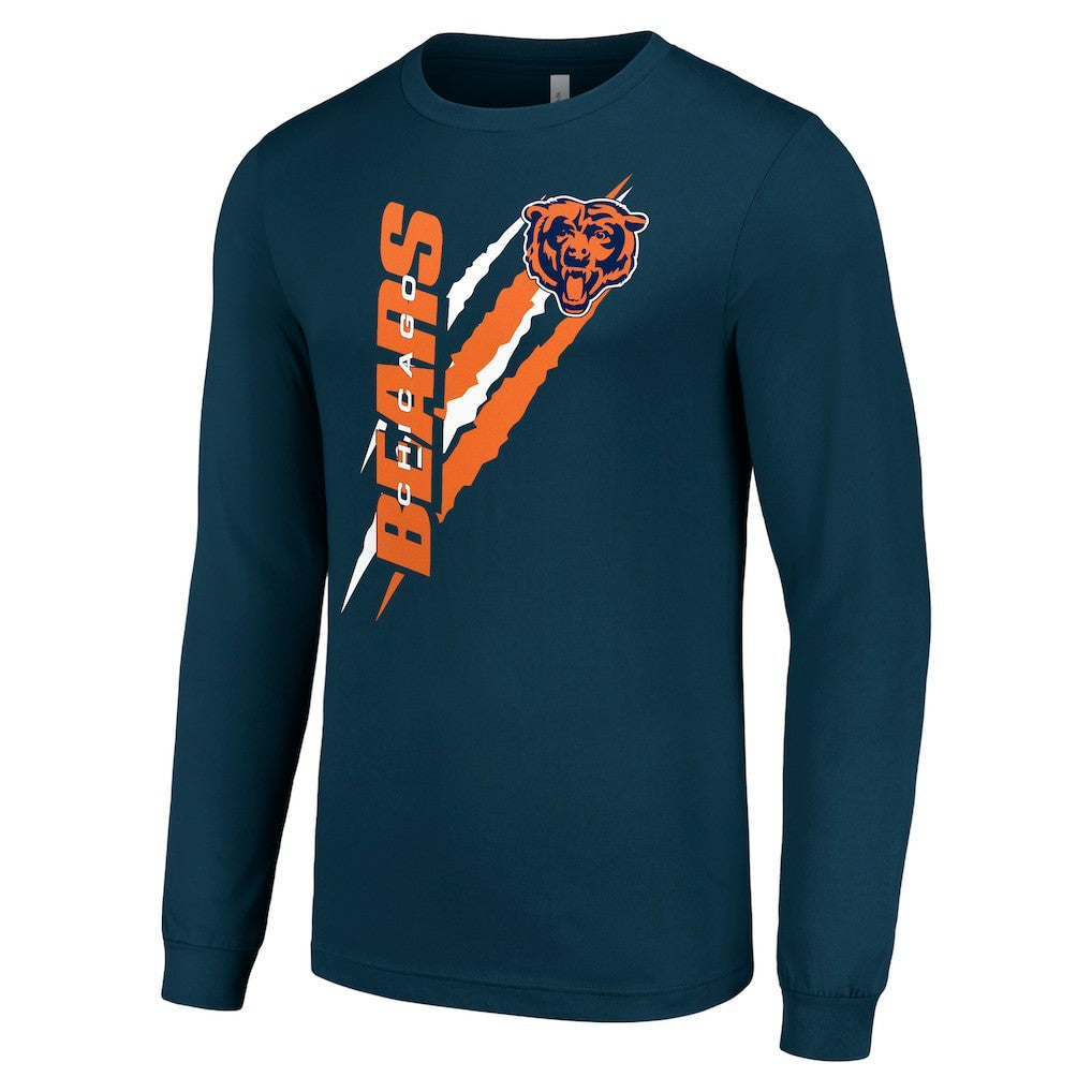 Starter Color Scratch Long Sleeve T-Shirt - Chicago Bears