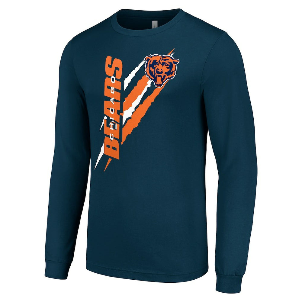 Starter Color Scratch Long Sleeve T-Shirt - Chicago Bears