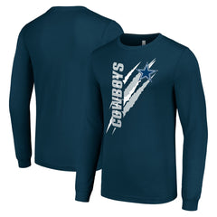 Starter Color Scratch Long Sleeve T-Shirt - Dallas Cowboys