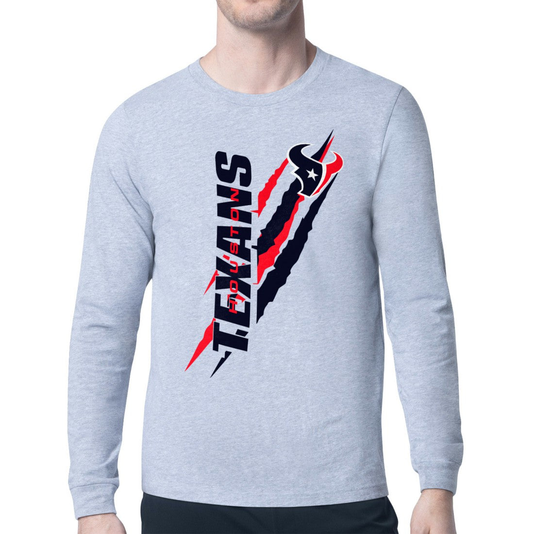 Starter Color Scratch Long Sleeve T-Shirt - Houston Texans