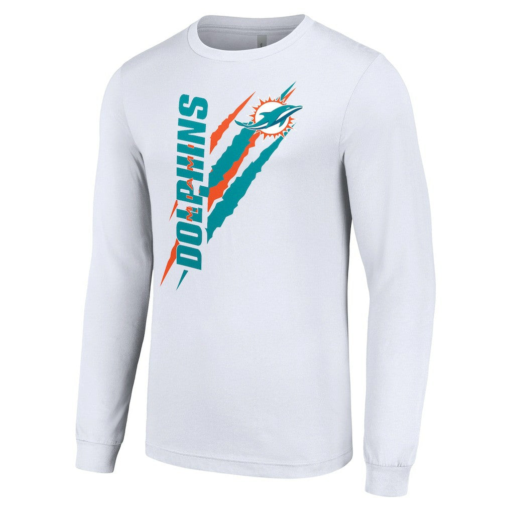 Starter Color Scratch Long Sleeve T-Shirt - Miami Dolphins