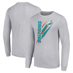 Starter Color Scratch Long Sleeve T-Shirt - Miami Dolphins