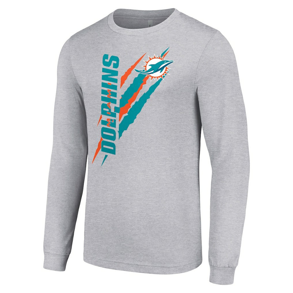 Starter Color Scratch Long Sleeve T-Shirt - Miami Dolphins