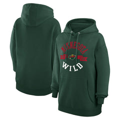 NHL Green Minnesota Wild G-III 4Her by Carl Banks Women's City Graphic Fleece Pullover Hoodie