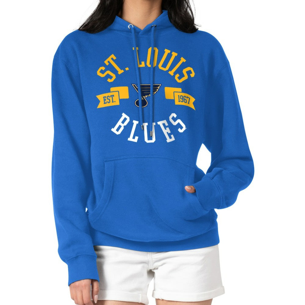 NHL Blue St. Louis Blues G-III 4Her by Carl Banks Women's City Graphic Fleece Pullover Hoodie