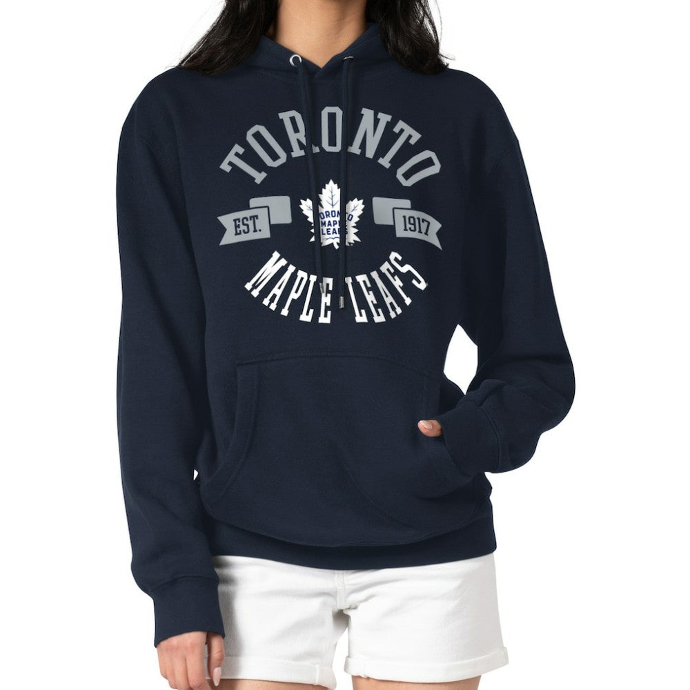 NHL Navy Toronto Maple Leafs G-III 4Her by Carl Banks Women's City Graphic Fleece Pullover Hoodie