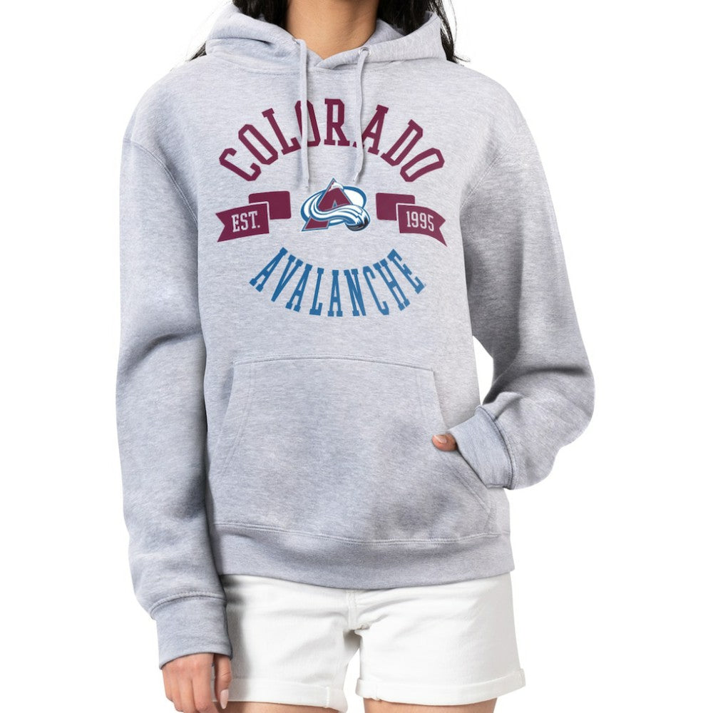 NHL Heather Gray Colorado Avalanche G-III 4Her by Carl Banks Women's City Graphic Fleece Pullover Hoodie