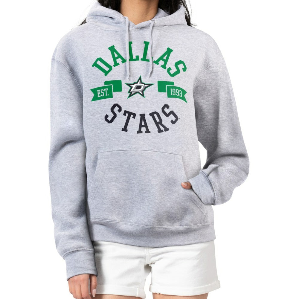 NHL Heather Gray Dallas Stars G-III 4Her by Carl Banks Women's City Graphic Fleece Pullover Hoodie
