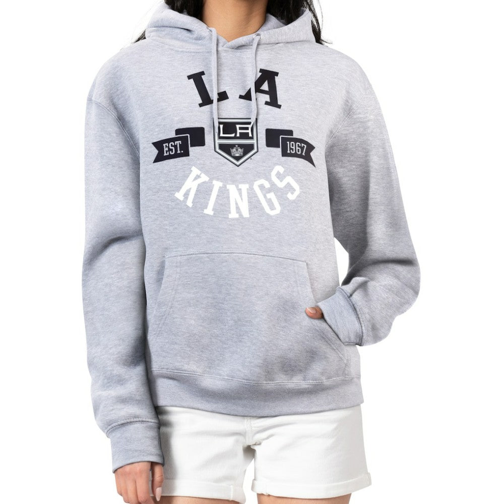 NHL Heather Gray Los Angeles Kings G-III 4Her by Carl Banks Women's City Graphic Fleece Pullover Hoodie