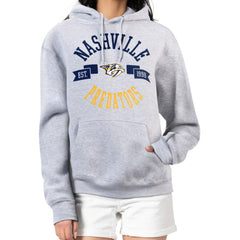 NHL Heather Gray Nashville Predators G-III 4Her by Carl Banks Women's City Graphic Fleece Pullover Hoodie