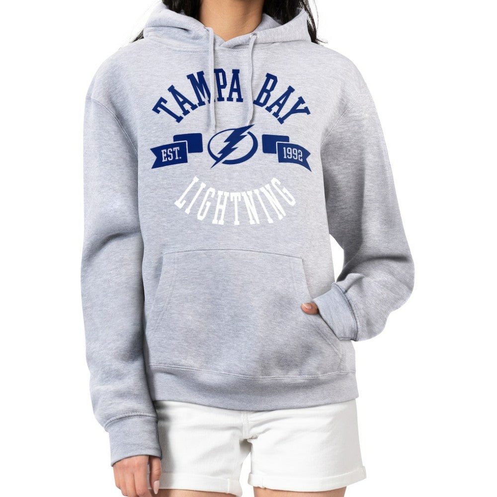 NHL Heather Gray Tampa Bay Lightning G-III 4Her by Carl Banks Women's City Graphic Fleece Pullover Hoodie