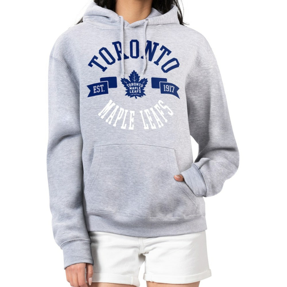 NHL Heather Gray Toronto Maple Leafs G-III 4Her by Carl Banks Women's City Graphic Fleece Pullover Hoodie