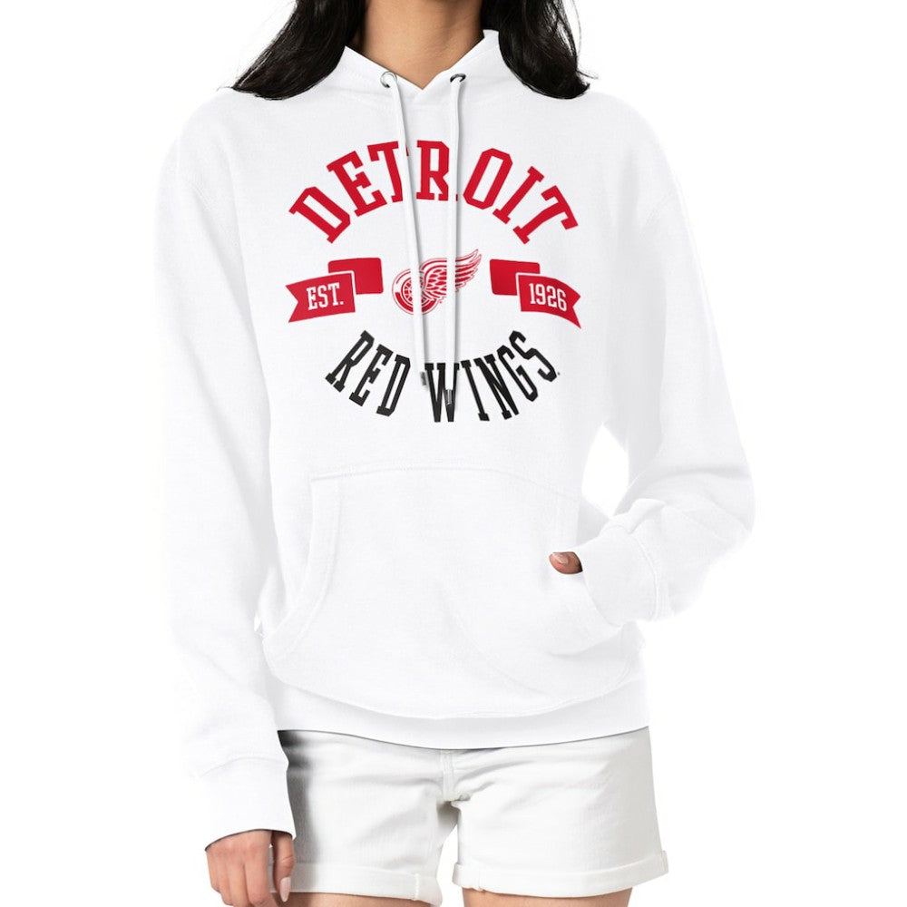 NHL White Detroit Red Wings G-III 4Her by Carl Banks Women's City Graphic Fleece Pullover Hoodie
