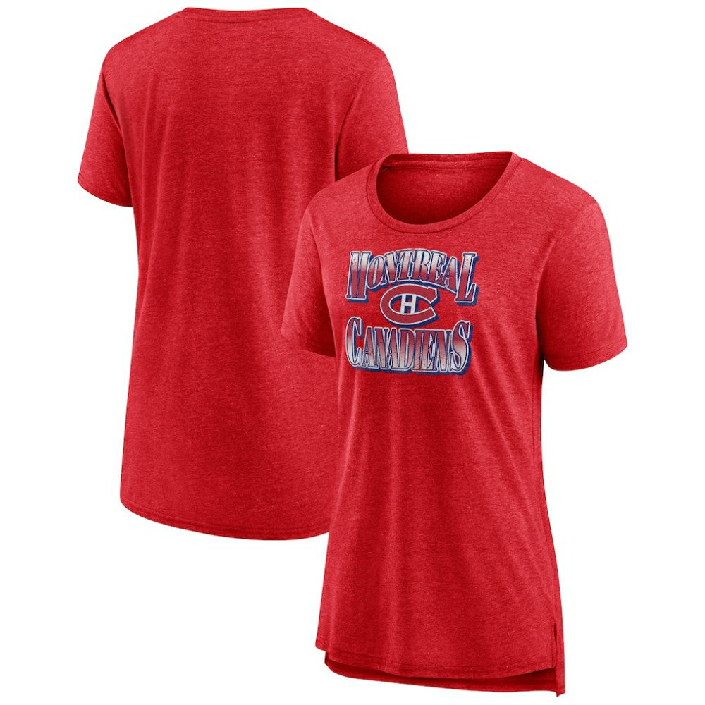 NHL Red Montreal Canadiens Women's Crash the Net Tri-Blend T-Shirt