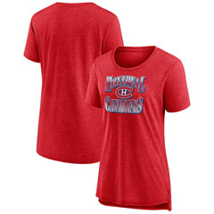 NHL Red Montreal Canadiens Women's Crash the Net Tri-Blend T-Shirt