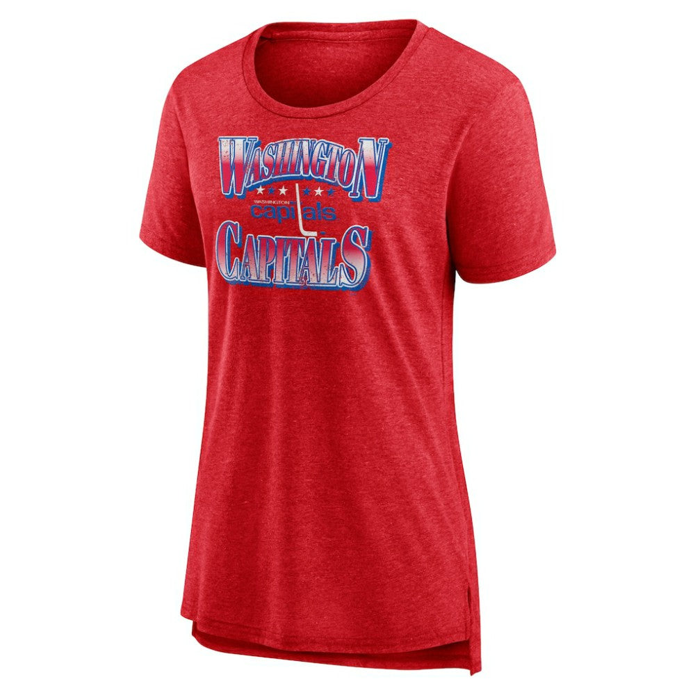 NHL Red Washington Capitals Women's Crash the Net Tri-Blend T-Shirt