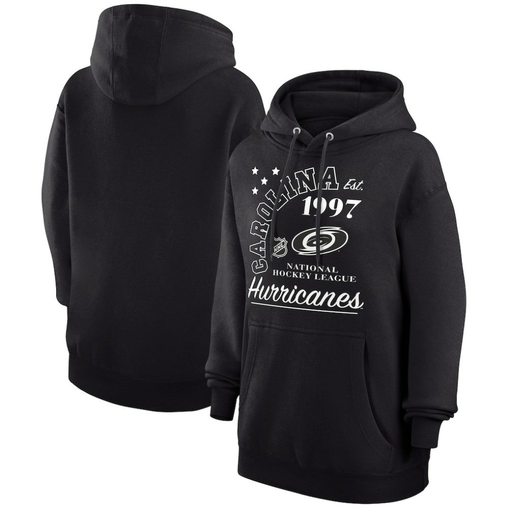 NHL Black Carolina Hurricanes Starter Arch City Team Graphic Fleece Pullover Hoodie