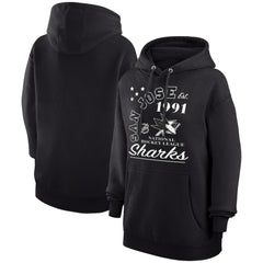 NHL Black San Jose Sharks Starter Arch City Team Graphic Fleece Pullover Hoodie